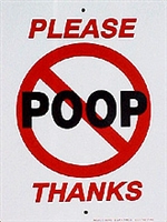 Please - No Poop sign - 9 x 12"