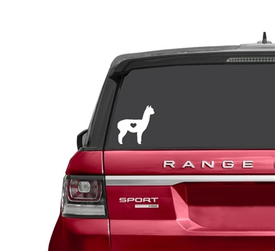Alpaca Heart Decal