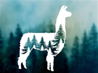 Llama Decal With Trees