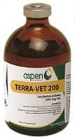 Terra Vet Oxytetracycline Injectable - 200 mg/mL - 100 ML Bottle or 250 ML Bottle