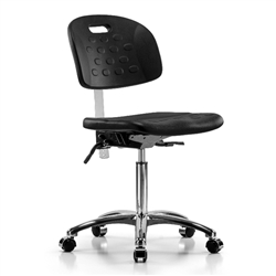 Perch Clean Room Ergonomic Industrial Chair with Handle
