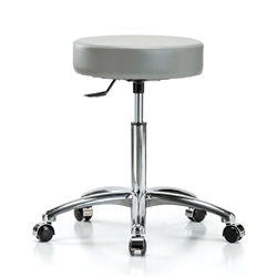 Perch Single Lever Swivel Stool in Chrome