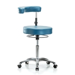 Perch Dental Chrome Stool with Procedure Arm