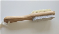 Wood Handle Pumice & Boar Bristle Brush