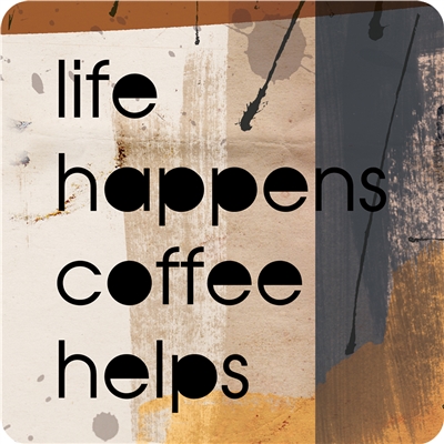 Coffee Helps - Coaster