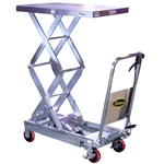 Double Scissors Stainless Steel Lift Table - 770 lbs - 51.2" lifting height - SPS350-STAINLESS