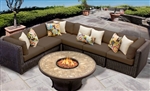 Rustic 7 Piece Outdoor Wicker Patio Furniture Set - 2017 Model
