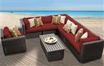 Rustic 8 Piece Outdoor Wicker Patio Furniture Set - 2017 Model
