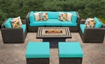ustic 8 Piece Outdoor Wicker Patio Furniture Set - 2017 Model