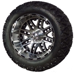 14" Lifted Golf Cart Tire/Wheel Package Combo with Lift Kit.  Fits EZGO TXT (Gas) 94-01.