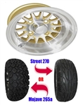 Brand New Lifted Golf Cart Tires and 10" RHOX Phoenix Machined Wheels Set