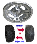 Brand New Lifted Golf Cart Tires and 12" RHOX RX132 Machined Wheels Set