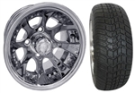 Brand New Lifted Golf Cart Tires and 10" RHOX 8 Spoke Wheels Set