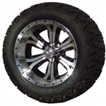 14" Golf Cart Tire/Wheel Package Combo with Lift Kit.  Fits EZGO TXT (Gas) 01-08.