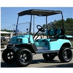EZ-GO Lifted Turquoise & Black 36 Volt Electric Golf Cart