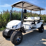 6 Passenger WildCat 48v Electric Golf Cart Limo LSV Low Speed Vehicle Six Seater - 48v - White - BD600