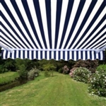 High Quality Blue and White Stripes 12' x 8' Retractable Patio Awning Canopy
