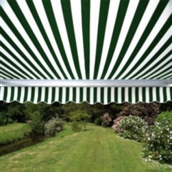 High Quality Green and White Stripes 12' x 10' Retractable Patio Awning Canopy