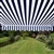 High Quality Blue and White Stripes 13' x 10' Retractable Patio Awning Canopy
