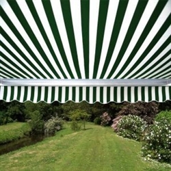 High Quality Green and White Stripes 10' x 8' Retractable Patio Awning Canopy