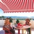 High Quality Red and White Stripes 10' x 8' Retractable Patio Awning Canopy