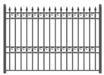 Oslo Style Iron Driveway Fence 8' x 5'