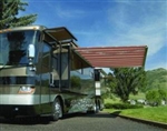 High Quality Red and White Stripe 11.5' x 8' RV Retractable Patio Awning