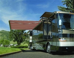 High Quality Red and White Stripe 13' x 8' RV Retractable Patio Awning