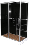 Rectangle Shower Room Enclosure with Hydro Massage Jets &#8203;59" x 35 ½"