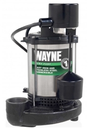 1/2 HP Stainless Steel & Cast Iron Sump Pump w/ Vertical Float Switch