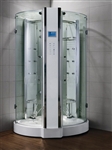 Zen Luxury 2 Person Walk In Steam Shower - 47" x 47" x 89"