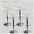 4 Swivel Bar Stool White Elegant Leather Adjustable Hydraulic Bar stools