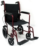 Brand New High Quality Karman LT-1000 Transport Wheelchair with Loop Brakes and 12.5" Large Wheels