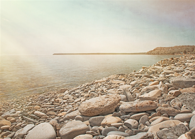Rocks at Dyers Bay by Hal Halli