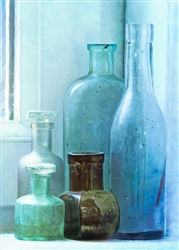 Bottles on the Sill by Hal Halli
