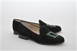 Men's Dartmouth Black Suede Green "D" Loafer