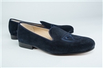 Men's EMORY University " Shield" Blue Suede Shoe