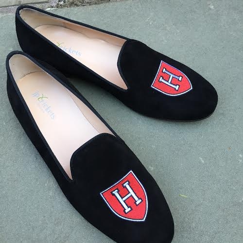 Men's Harvard "H" Black Suede Shoe