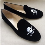 Men's Skull and Crossbones Velvet Shoe