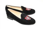 Men's Wesleyan University Crest Black Suede Shoe