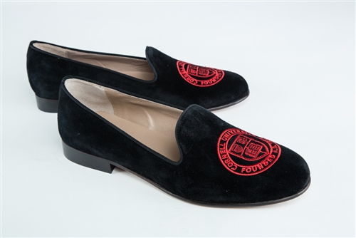 Women's Cornell University Black Suede (Crest) Loafer