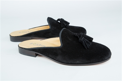 Women's JPC Tassel Black Suede Mule