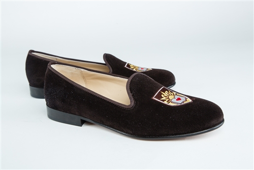 Women's Lehigh University Brown Suede Loafer "Crest"