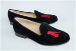 Women's Northeastern University Black Suede Loafer