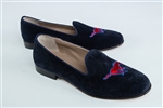 Women's SMU Blue Suede Loafer