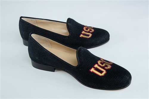 Women's University of Southern California (USC) Black Linen Loafer