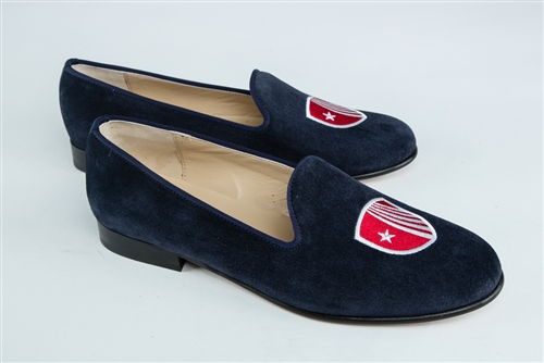 Women's STONY BROOK UNIVERSITY Blue Suede Loafer