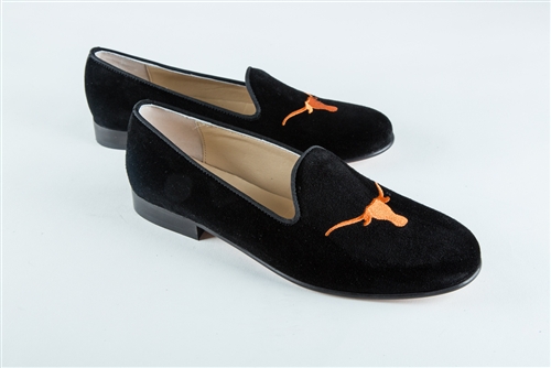 Women's University of Texas Black Suede Loafer