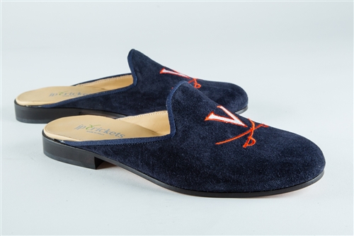 Women's VIRGINIA Blue Suede Mule