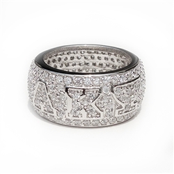 Ladies' Sterling Silver All-PavÃ© Ring